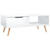 vidaXL Salontafel 100x49,5x43 cm bewerkt hout wit