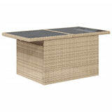 vidaXL 7-Piece Lounge Set with Cushions Poly Rattan Black