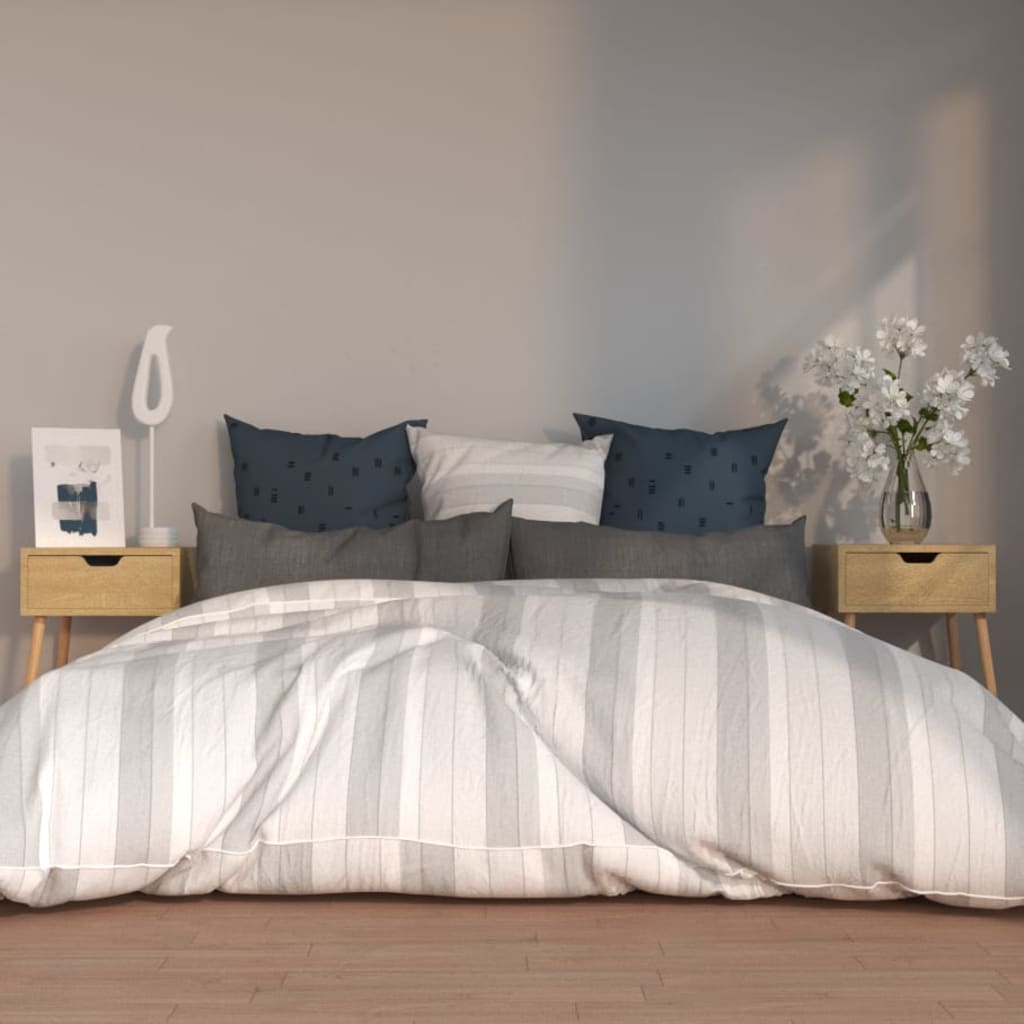 vidaXL Nachtkastje 40x40x56 cm bewerkt hout wit
