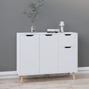 vidaXL Dressoir 90x30x72 bewerkt hout zwart