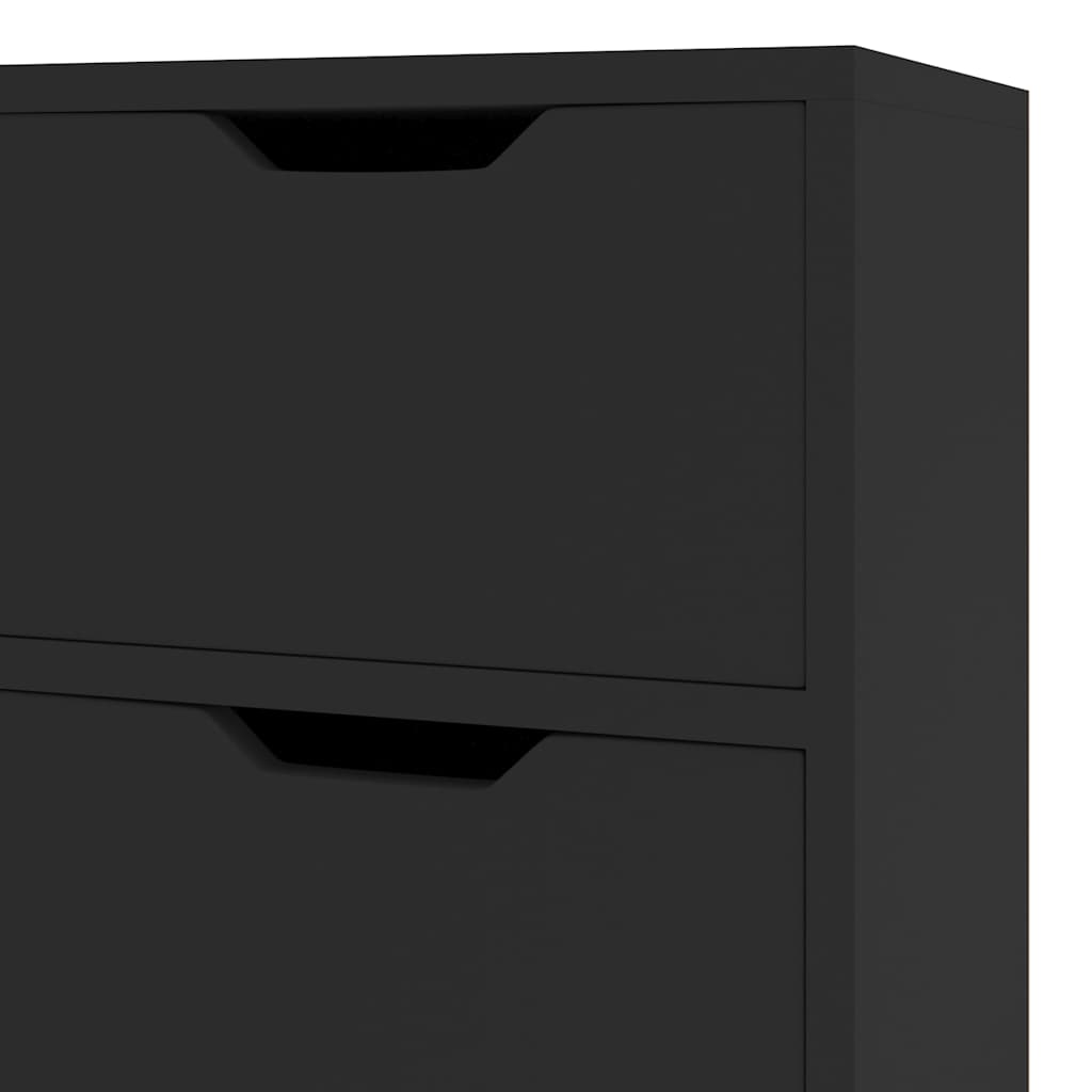 vidaXL Dressoir 90x30x72 bewerkt hout zwart