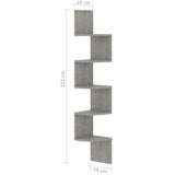 vidaXL Hoekwandschap 19x19x123 cm bewerkt hout wit