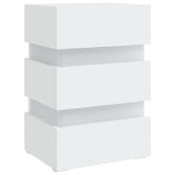 326846 vidaXL Nachtkastje LED 45x35x67 cm bewerkt hout wit