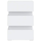 326846 vidaXL Nachtkastje LED 45x35x67 cm bewerkt hout wit
