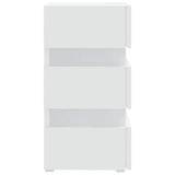 326846 vidaXL Nachtkastje LED 45x35x67 cm bewerkt hout wit