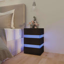 326846 vidaXL Nachtkastje LED 45x35x67 cm bewerkt hout wit