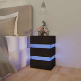 326846 vidaXL Nachtkastje LED 45x35x67 cm bewerkt hout wit