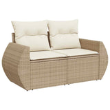 vidaXL 9-piece Poly Rattan Lounge Set with Cushions Black