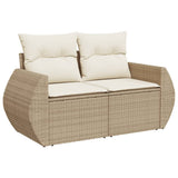 vidaXL 6-piece Lounge Set with Cushions Poly Rattan Black