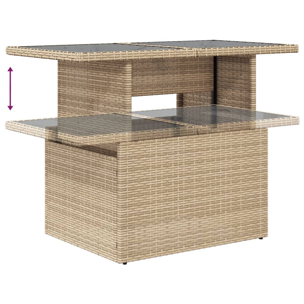 vidaXL 6-piece Lounge Set with Cushions Poly Rattan Black