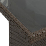 vidaXL 7-delige Loungeset met kussens poly rattan zwart