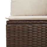 vidaXL 7-delige Loungeset met kussens poly rattan zwart
