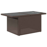 vidaXL 7-delige tuinbankset met kussens van zwart polyrotan