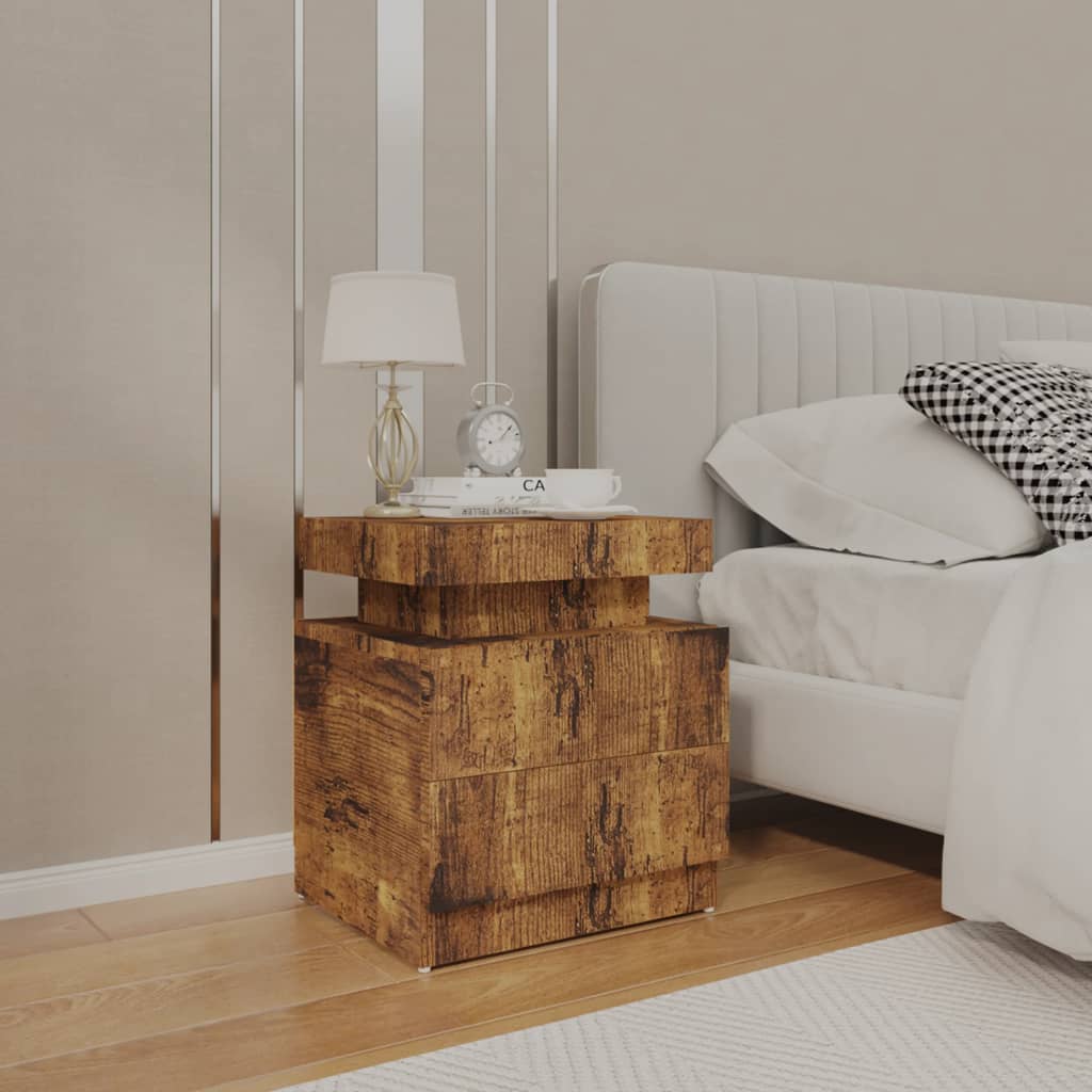 vidaXL Nachtkastje 45x35x52 cm bewerkt hout wit