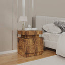 vidaXL Nachtkastje 45x35x52 cm bewerkt hout wit