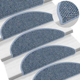 vidaXL Self-Adhesive Stair Mats 15 pcs Sisal-Look 56x17x3 cm Platinum-coloured