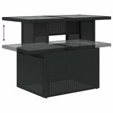 vidaXL 7-delige Loungeset met kussens poly rattan zwart