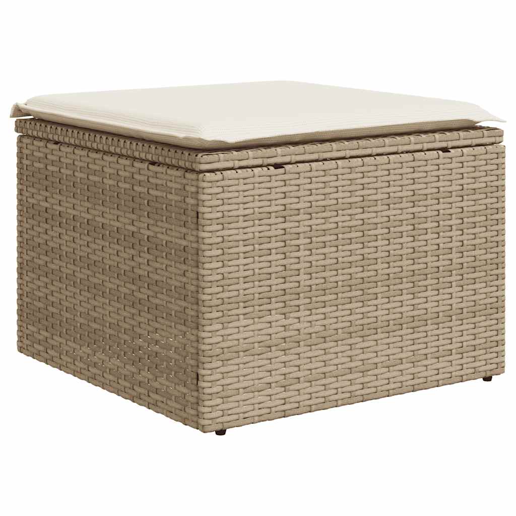 vidaXL 8-delige Loungeset met kussens poly rattan zwart