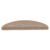 vidaXL Self-Adhesive Stair Mats 15 pcs Sisal-Look 56x17x3 cm Platinum-coloured