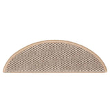 vidaXL Self-Adhesive Stair Mats 15 pcs Sisal-Look 56x17x3 cm Platinum-coloured