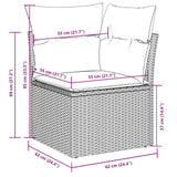 vidaXL 10-Piece Lounge Set with Cushions Poly Rattan Black