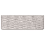 vidaXL Trapmatten zelfklevend 15 st sisal-look 65x21x4 cm platinakleur