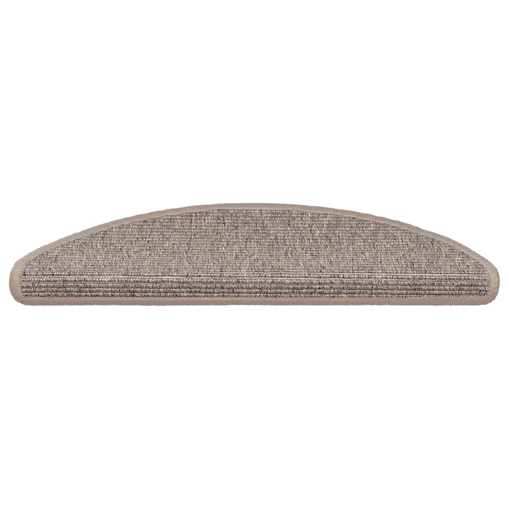vidaXL Trapmatten 15 st 56x17x3 cm Beige en Grijs Halfrond