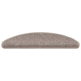 vidaXL Trapmatten 15 st 56x17x3 cm Beige en Grijs Halfrond