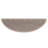 vidaXL Trapmatten 15 st 56x17x3 cm Beige en Grijs Halfrond