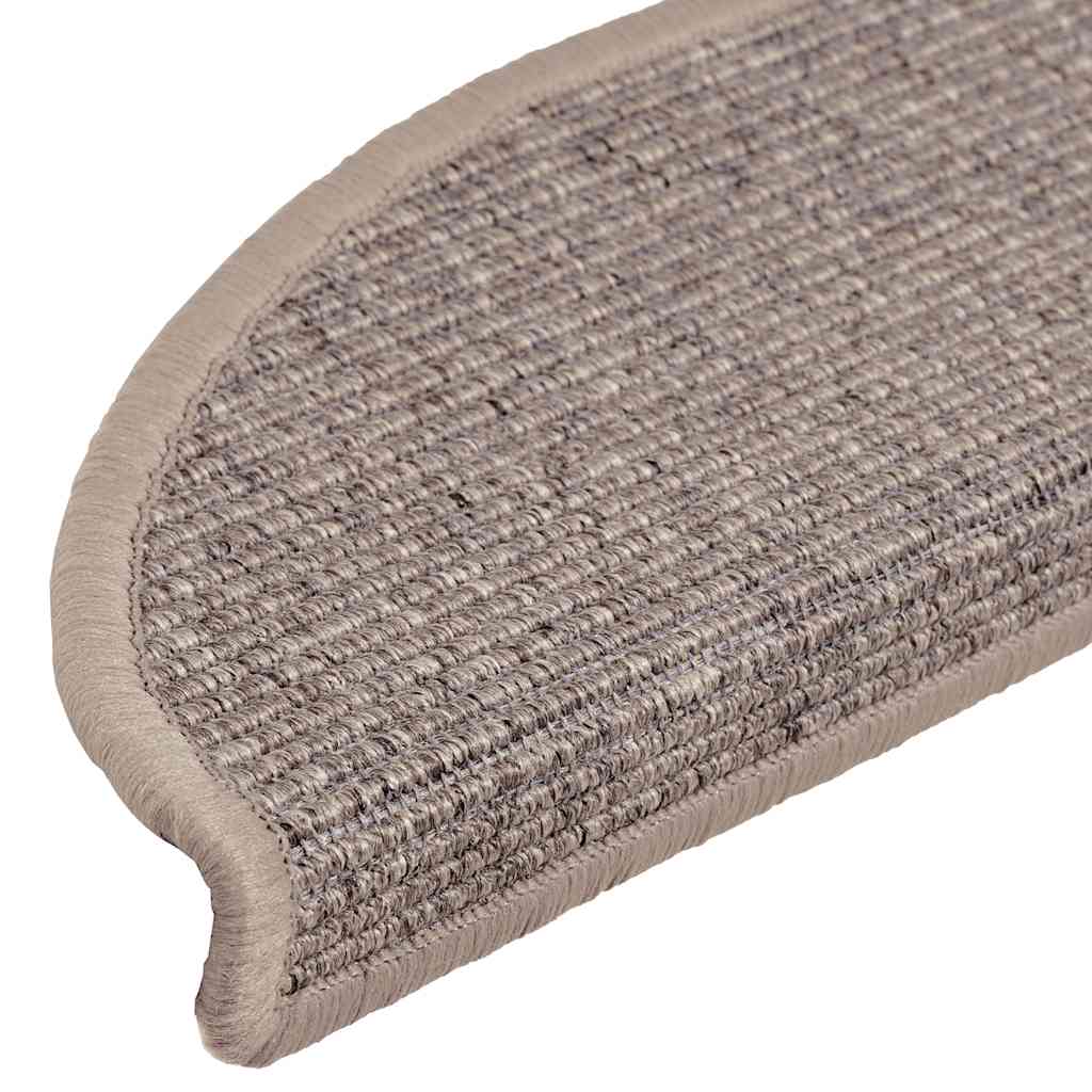 vidaXL Trapmatten 15 st 56x17x3 cm Beige en Grijs Halfrond