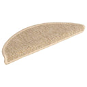 vidaXL Trapmatten 15 st 56x17x3 cm Beige en Grijs Halfrond