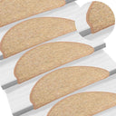 vidaXL Trapmatten 15 st 56x17x3 cm Beige en Grijs Halfrond
