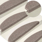 vidaXL Trapmatten 15 st 56x17x3 cm Beige en Grijs Halfrond