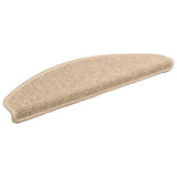 vidaXL Trapmatten 15 st 56x17x3 cm Beige en Grijs Halfrond