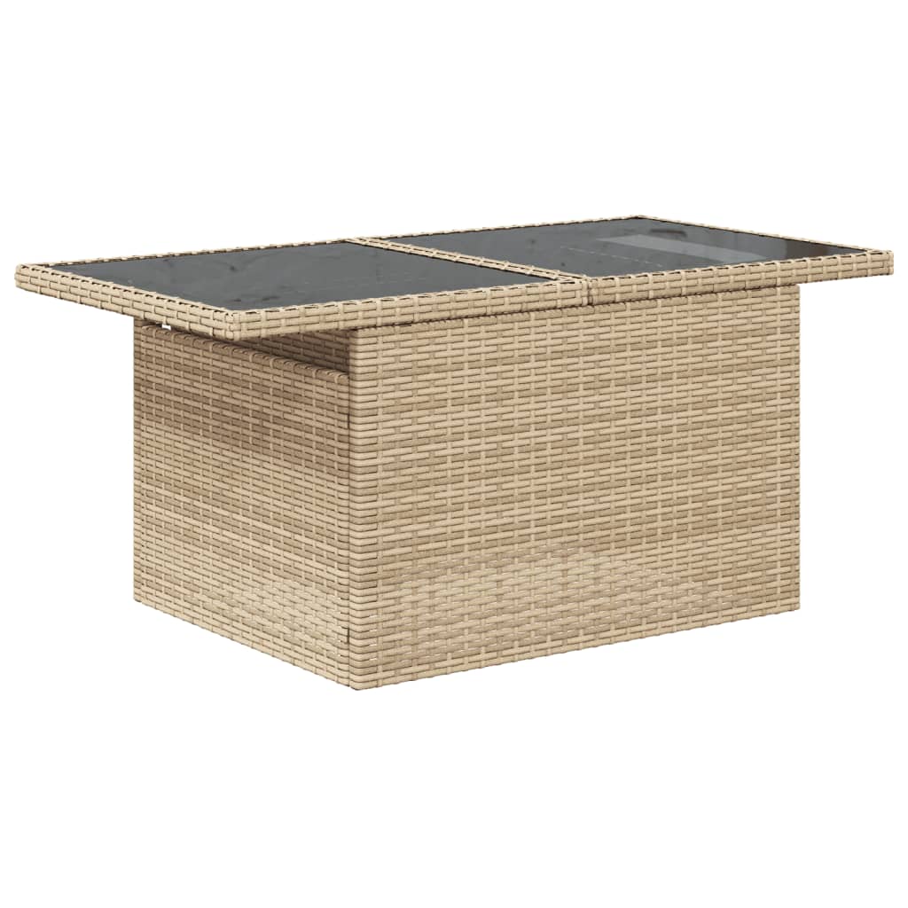 vidaXL 9-delige Loungeset met kussens poly rattan zwart