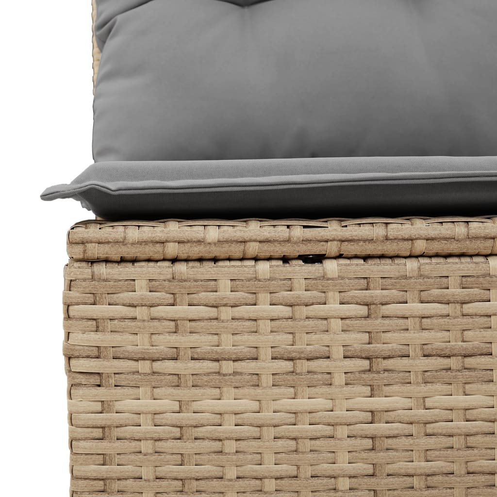 vidaXL 9-delige Loungeset met kussens poly rattan zwart