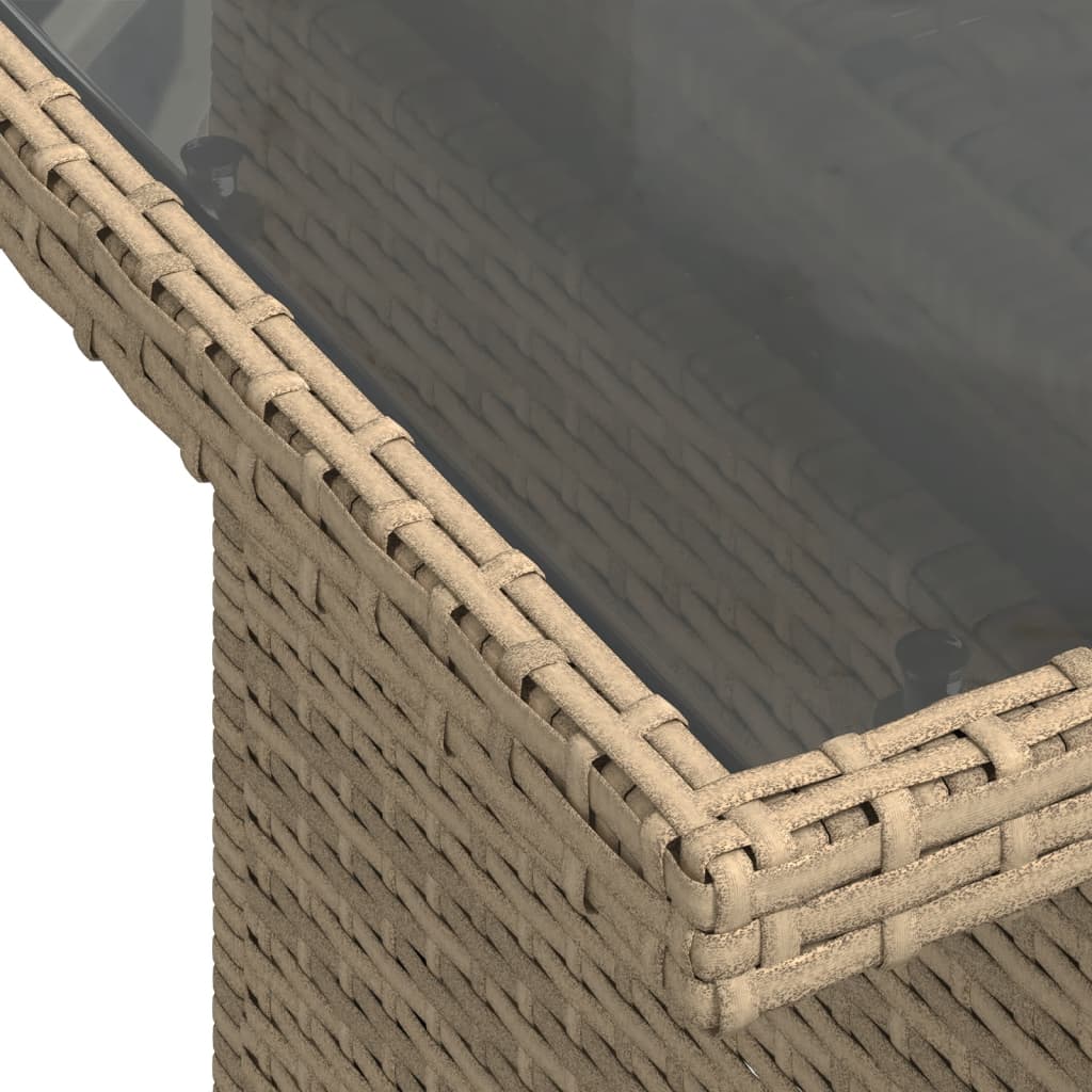 vidaXL 9-delige Loungeset met kussens poly rattan zwart