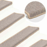 vidaXL Trapmatten 15 st 65x21x4 cm zilver met rechthoekige rand