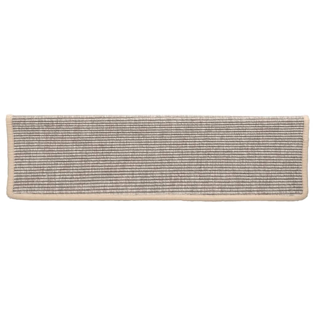 vidaXL Trapmatten 15 st 65x21x4 cm zilver met rechthoekige rand
