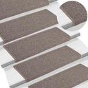 vidaXL Trapmatten 15 st 65x21x4 cm zilver met rechthoekige rand
