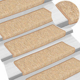 vidaXL Trapmatten 15 st 65x21x4 cm zilver met rechthoekige rand