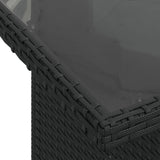 vidaXL 5-delige Loungeset met kussens poly rattan zwart