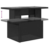 vidaXL 6-Piece Lounge Set with Cushions Poly Rattan Black