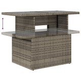 vidaXL 9-delige Loungeset met kussens poly rattan zwart