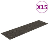 vidaXL Trapmatten zelfklevend 15 stuks 60x25 cm lichtbruin rechthoekig