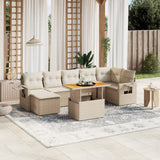 vidaXL 8-Piece Lounge Set with Cushions Poly Rattan Black