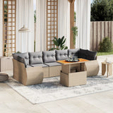 vidaXL 8-delige Loungeset met kussens poly rattan zwart