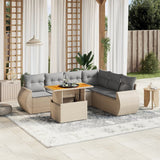 vidaXL 8-delige Loungeset met kussens poly rattan zwart