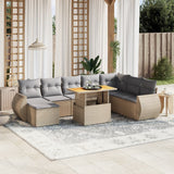 vidaXL 9-piece Lounge Set with Cushions Poly Rattan Black