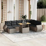 vidaXL 9-piece Lounge Set with Cushions Poly Rattan Black